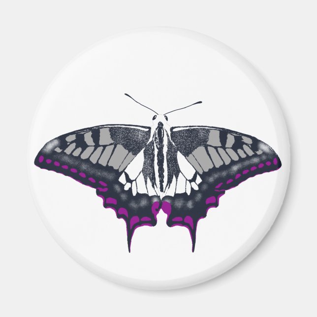 Imán Bandera asexual mariposa de cerda (Frente)