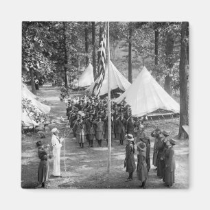 Imán Bandera-Aumento del girl scout: 1919