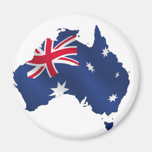 Imán Bandera australiana del mapa