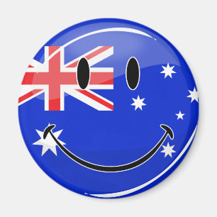 Imán Bandera australiana sonriente brillante