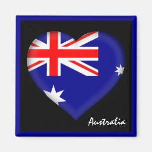 Imán Bandera australiana y vacaciones/deportes en el co
