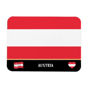 Imán Bandera austriaca y viajes por países austríacos /
