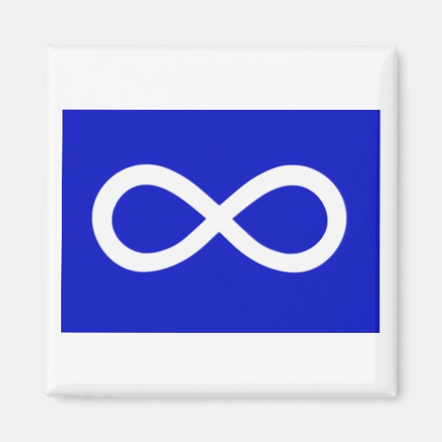 Imán Bandera azul de Métis (Frente)