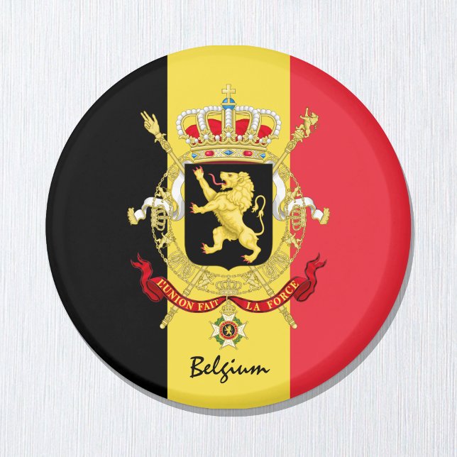 Imán Bandera belga y viajes belgas, vacaciones/deportes (Subido por el creador)