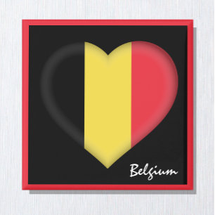 Imán Bandera belga y viajes en el corazón/deportes
