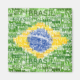 Imán Bandera brasileña - Brasil textual