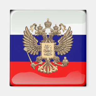Imán Bandera brillante rusa
