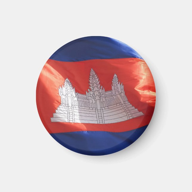 Imán bandera camboyana (Frente)