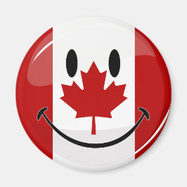 Imán Bandera canadiense brillante sonriente