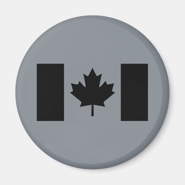 Imán Bandera canadiense en negro (Frente)