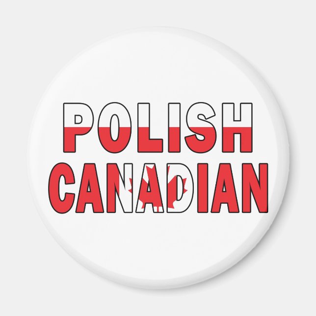 Imán Bandera canadiense polaca (Frente)