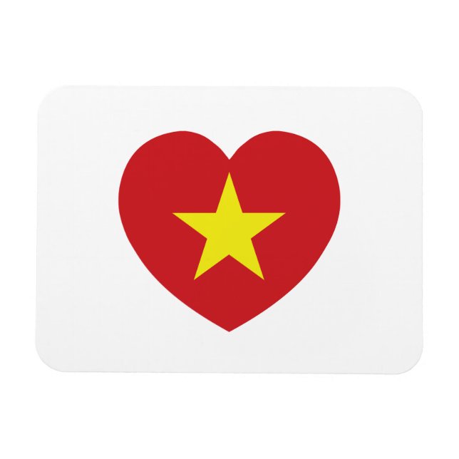 Imán Bandera cardíaca de Vietnam (Horizontal)