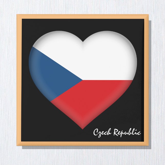 Imán Bandera checa y Corazón checo, República Checa/dep (Subido por el creador)