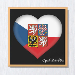 Imán Bandera checa y Corazón checo, República Checa/dep