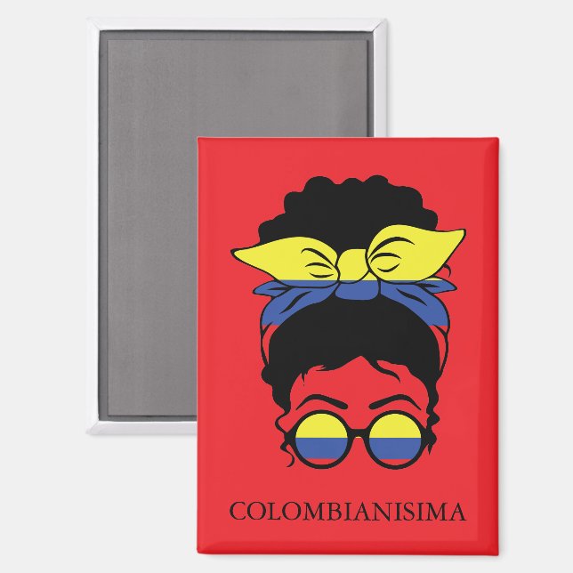 Imán Bandera Chica colombiana CUTE COLOMBIANISIMA (Anverso/Reverso)