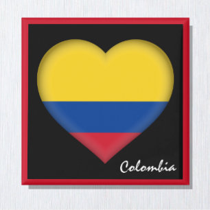 Imán Bandera colombiana y deportes de corazón