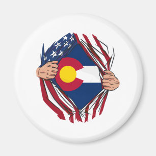 Imán Bandera Colorado Americana de Estados Unidos