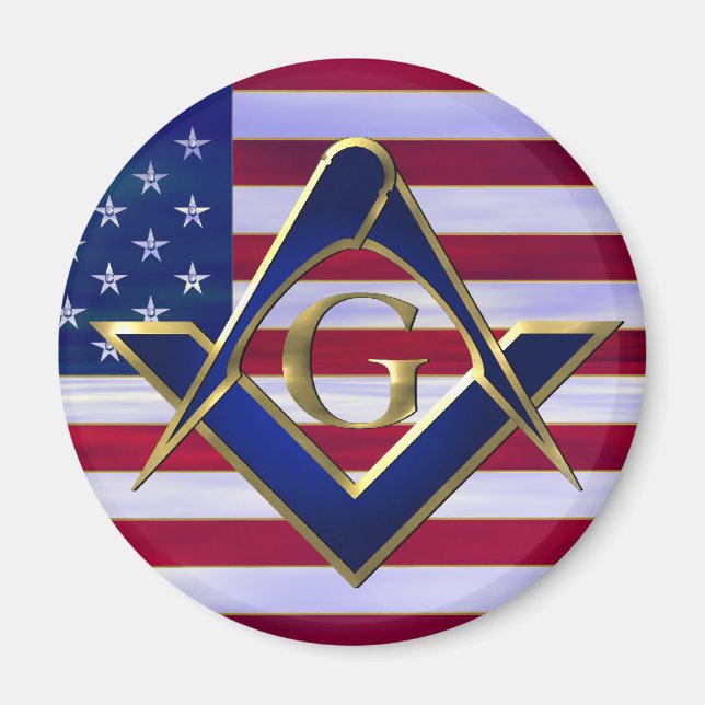 Imán Bandera con cuadrado y brújulas (Frente)