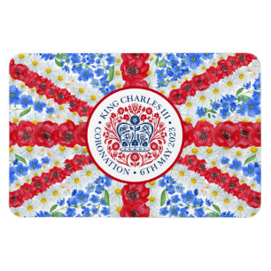 Imán Bandera coronaria del Rey Carlos III