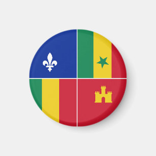 Imán bandera criolla de Luisiana