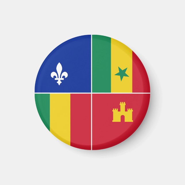 Imán bandera criolla de Luisiana (Frente)