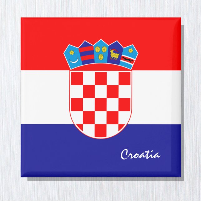 Imán Bandera croata y viajes en Croacia, vacaciones y d (Subido por el creador)