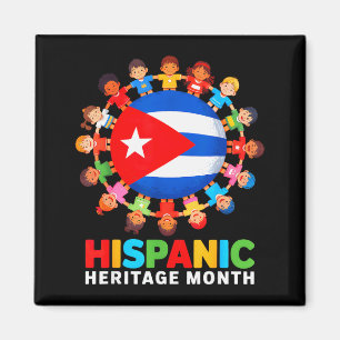 Imán Bandera Cubana Mes de la Herencia Hispana Cuba Niñ