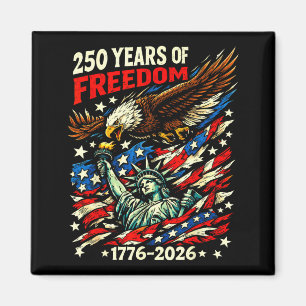Imán Bandera de águila patriótica libertad 1776-2026 25