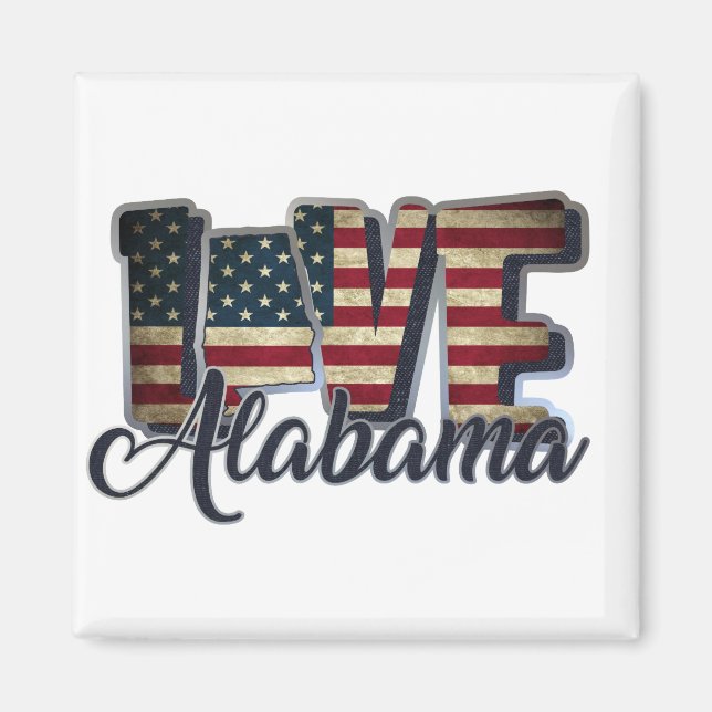 Imán Bandera de Alabama (Frente)