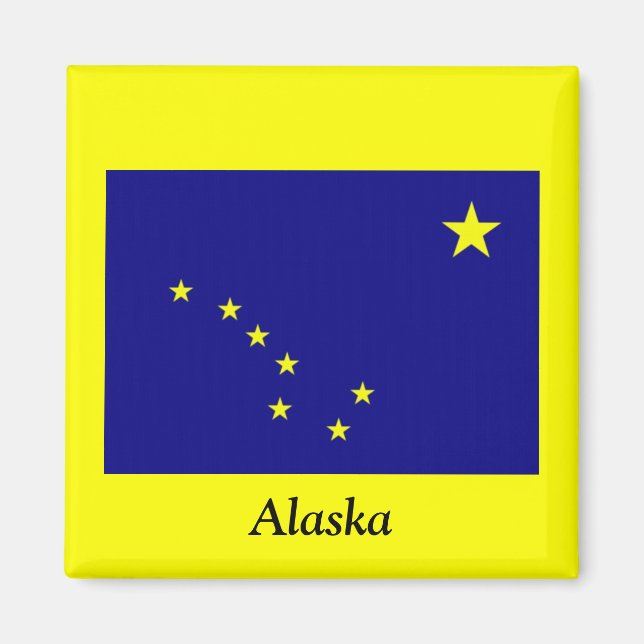 Imán Bandera de Alaska (Frente)