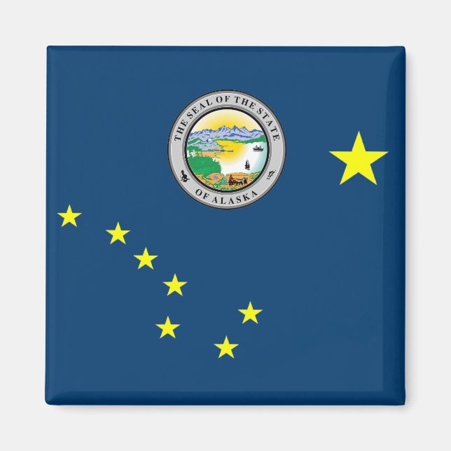 Imán Bandera de Alaska (Frente)