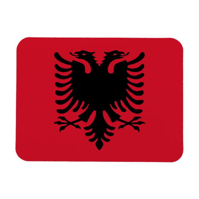 Imán Bandera de Albania (Horizontal)