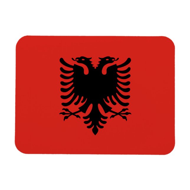 Imán Bandera de Albania (Horizontal)