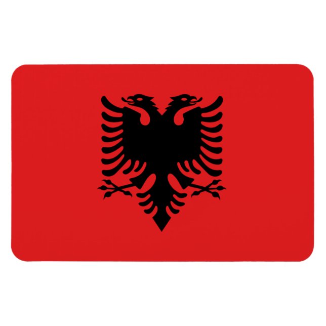 Imán Bandera de Albania (Horizontal)