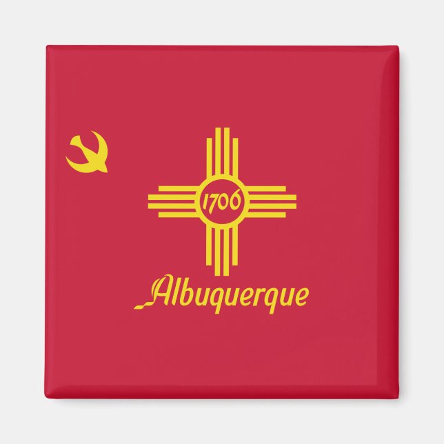 Imán Bandera de Albuquerque (Nuevo México) (Frente)