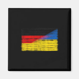 Imán Bandera de Alemania Ucrania Apoyo alemán ucraniano