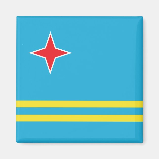 Imán Bandera de alta calidad de Aruba (Frente)