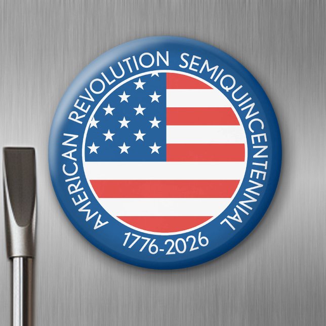 Imán Bandera de America Semiquincentennial 1776-2026 Es (Celebrate America - Semiquincentennial 250 Magnet)