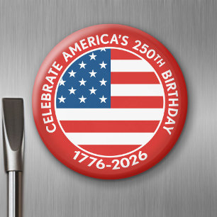 Imán Bandera de America Semiquincentennial 1776-2026 Es