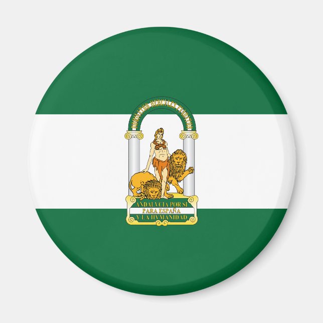 Imán Bandera de Andalucía, España (Frente)