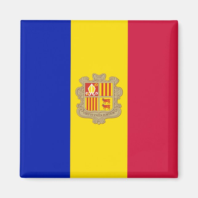 Imán Bandera de Andorra (Frente)