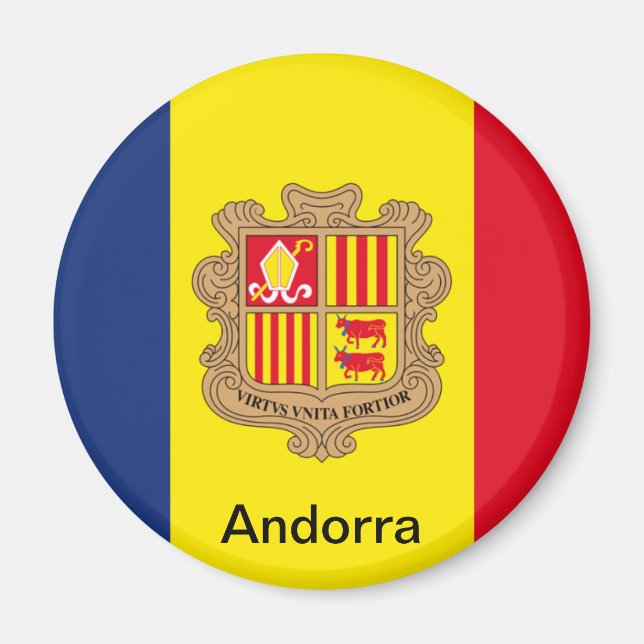 Imán Bandera de Andorra (Frente)