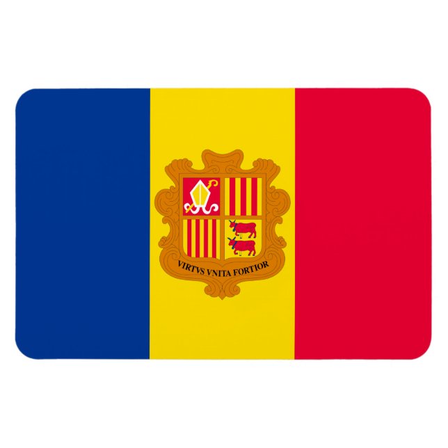 Imán Bandera de Andorra (Horizontal)
