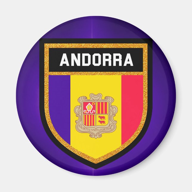 Imán Bandera de Andorra (Frente)