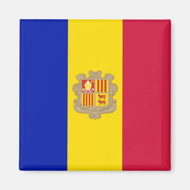 Imán Bandera de Andorra (Frente)