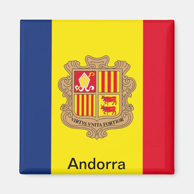 Imán Bandera de Andorra (Frente)