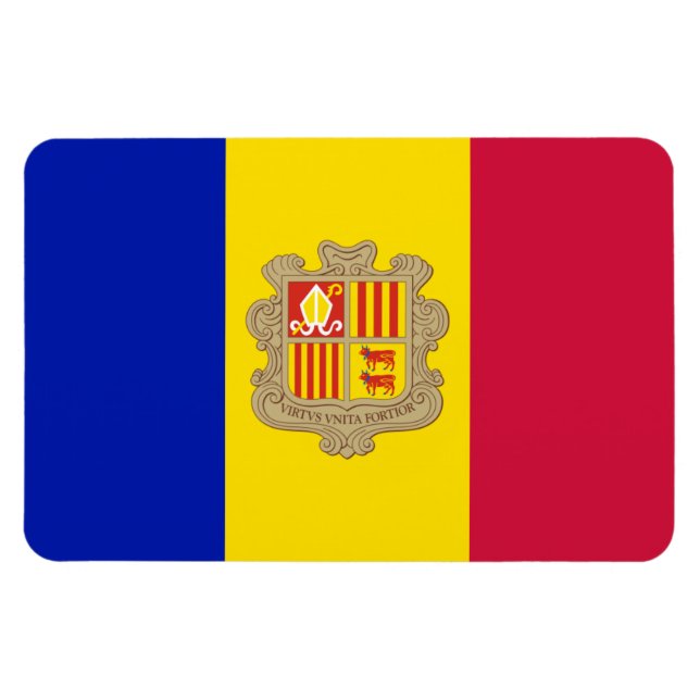 Imán Bandera de Andorra (Horizontal)