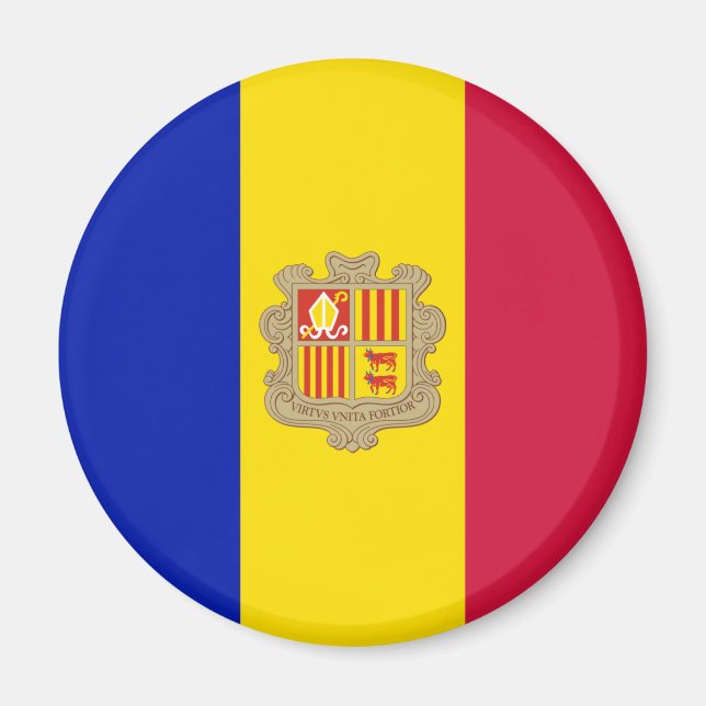 Imán Bandera de Andorra (Frente)