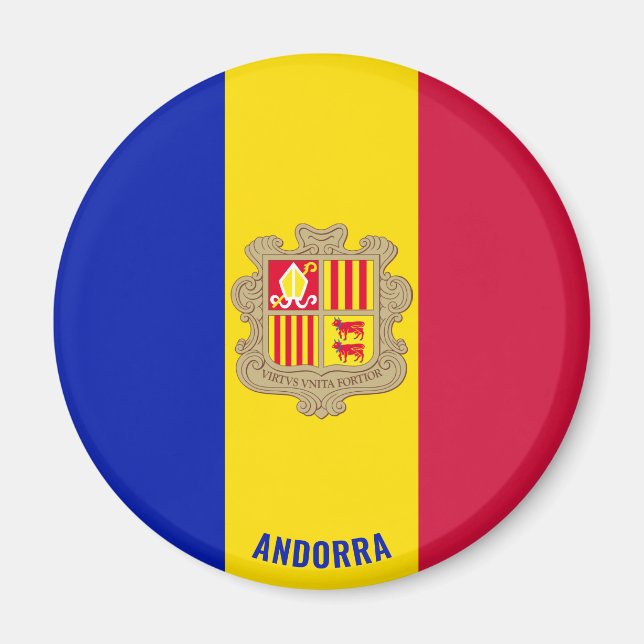 Imán Bandera de Andorra Encantadora Patriótica (Frente)