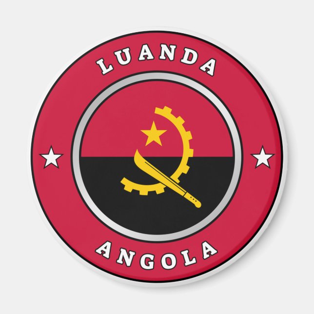 Imán Bandera de Angola (Frente)
